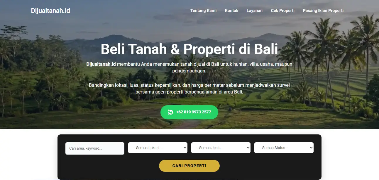 Dijualtanah.id client jasa website Anak Agency