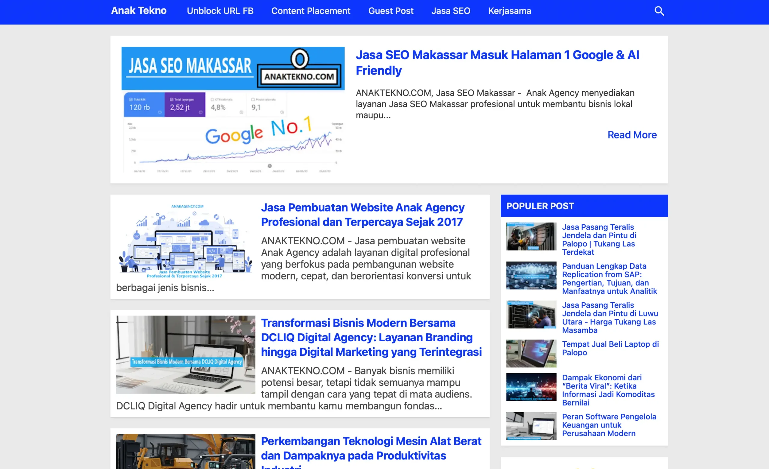Jasa Pembuatan Website Blog untuk Pribadi